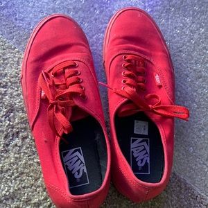 Red Vans Skate Shoe